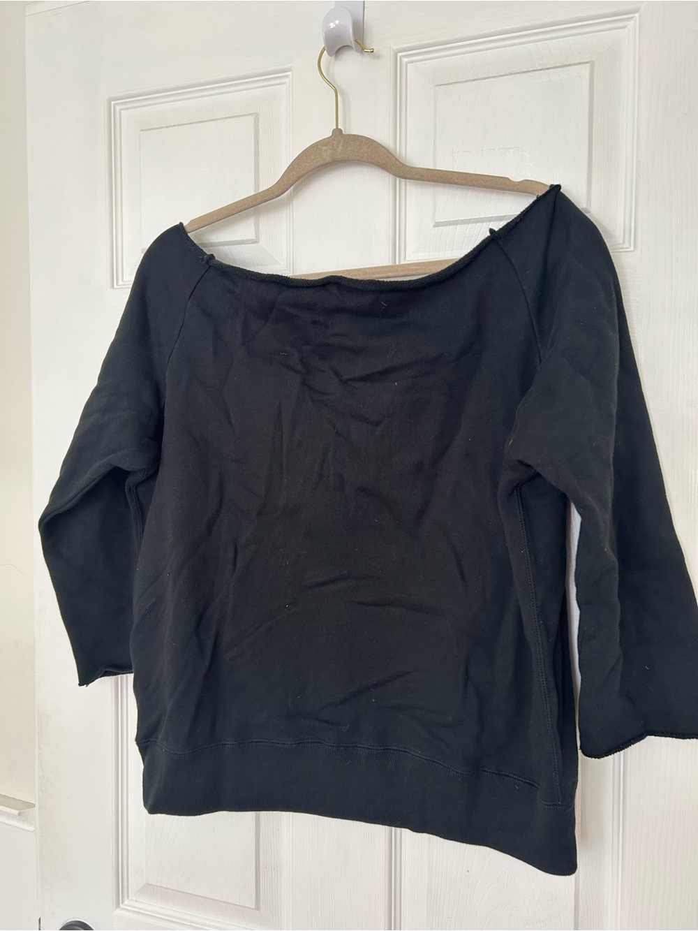 Ralph Lauren Black Label Vintage Pink Pony Off Shoulder Sweatshirt - Picture 9 of 11